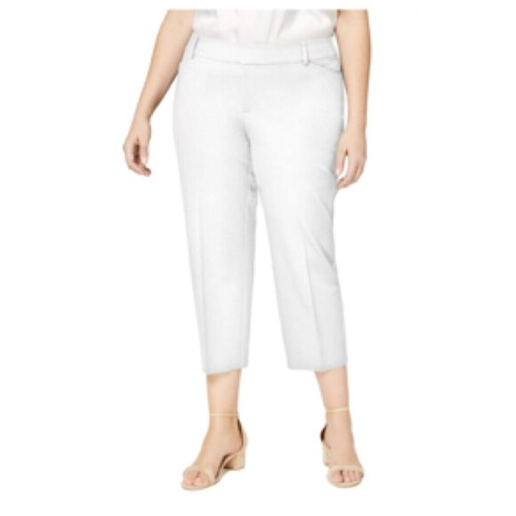 Charter Club Newport Tummy Slim Leg Crop Pant 28W in White - Picture 1 of 12